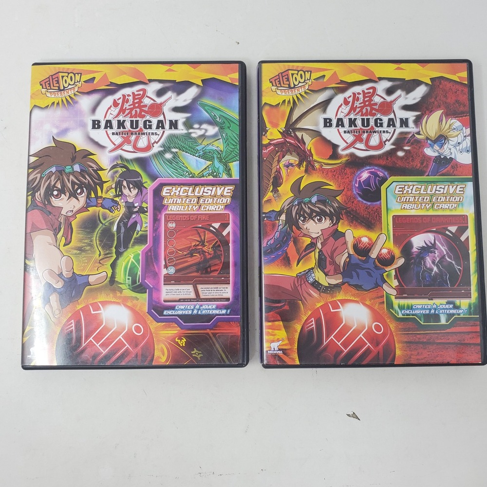 Bakugan Battle Brawlers Vol 1 & 2 DVD Set Teletoon Anime 2008 Region 1 English